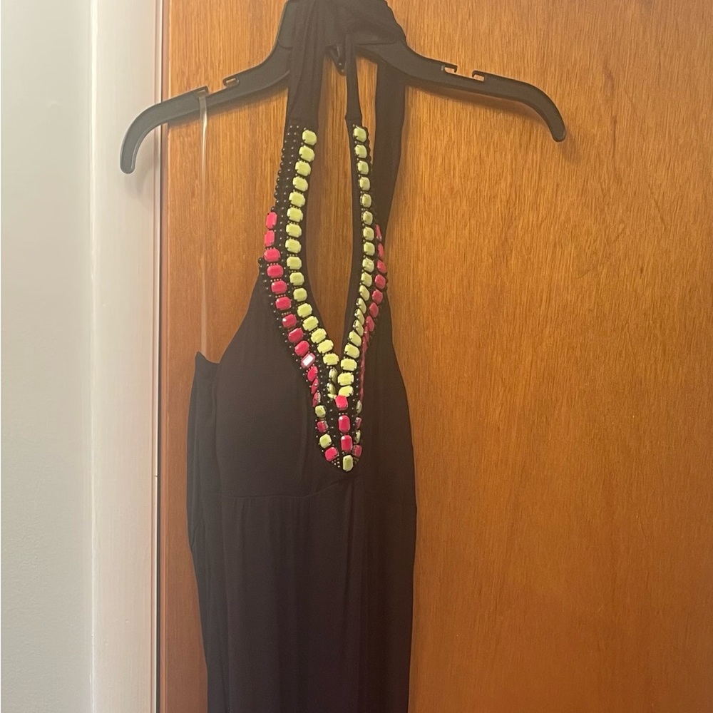 Women’s Nicole Miller Halter Dress Size Medium with Jewel Front